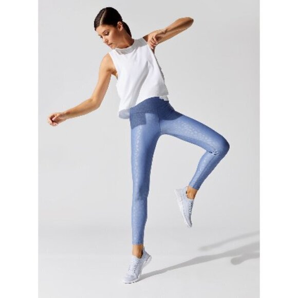 💕CARBON38💕 Leopard Takara Shine Legging ~ Blue - Picture 4 of 14